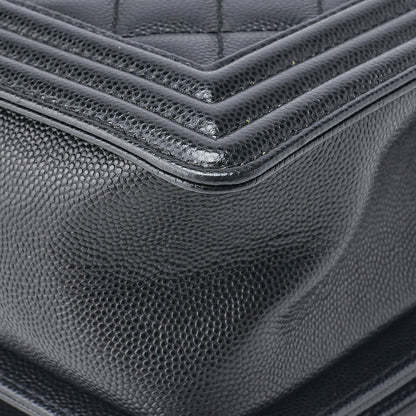 CHANEL Shoulder Tote Bag Matelasse Caviar Skin Black Gold-Tone Hardware Pre-Owned - Vintage La Charme