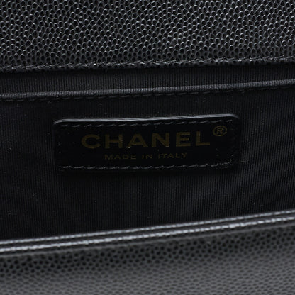 CHANEL Shoulder Tote Bag Matelasse Caviar Skin Black Gold-Tone Hardware Pre-Owned - Vintage La Charme