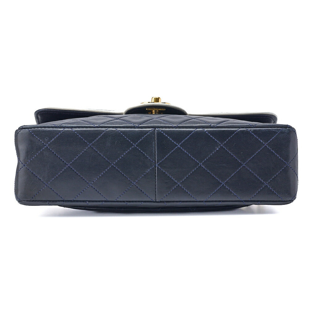 CHANEL Shoulder Tote Bag Matelasse Lambskin Bicolor Navy Gold-Tone Hardware Pre-Owned - Vintage La Charme