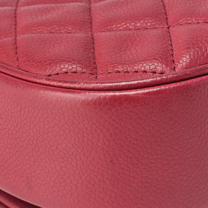 CHANEL Shoulder Tote Bag Matelasse Full Flap Chain Caviar Skin Red Gold-Tone Hardware Pre-Owned - Vintage La Charme