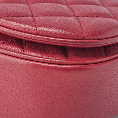 CHANEL Shoulder Tote Bag Matelasse Full Flap Chain Caviar Skin Red Gold-Tone Hardware Pre-Owned - Vintage La Charme