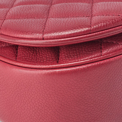 CHANEL Shoulder Tote Bag Matelasse Full Flap Chain Caviar Skin Red Gold-Tone Hardware Pre-Owned - Vintage La Charme