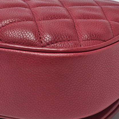 CHANEL Shoulder Tote Bag Matelasse Full Flap Chain Caviar Skin Red Gold-Tone Hardware Pre-Owned - Vintage La Charme