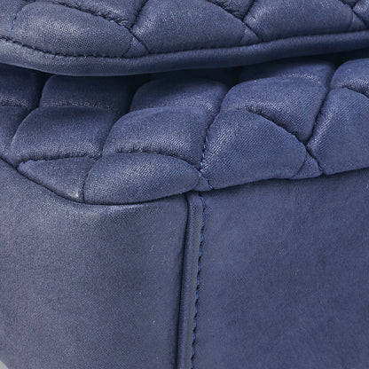 CHANEL Shoulder Bag Tote Bag Matelasse Sparkle Leather Navy Silver-Tone Hardware Pre-Owned - Vintage La Charme