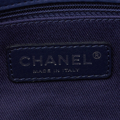 CHANEL Shoulder Bag Tote Bag Matelasse Sparkle Leather Navy Silver-Tone Hardware Pre-Owned - Vintage La Charme
