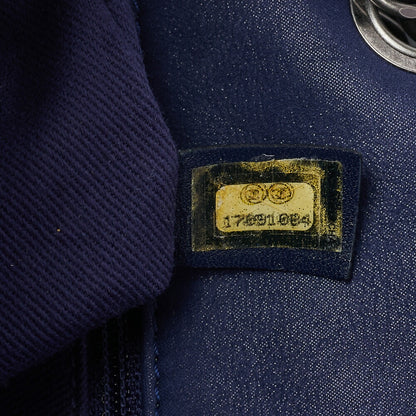 CHANEL Shoulder Bag Tote Bag Matelasse Sparkle Leather Navy Silver-Tone Hardware Pre-Owned - Vintage La Charme