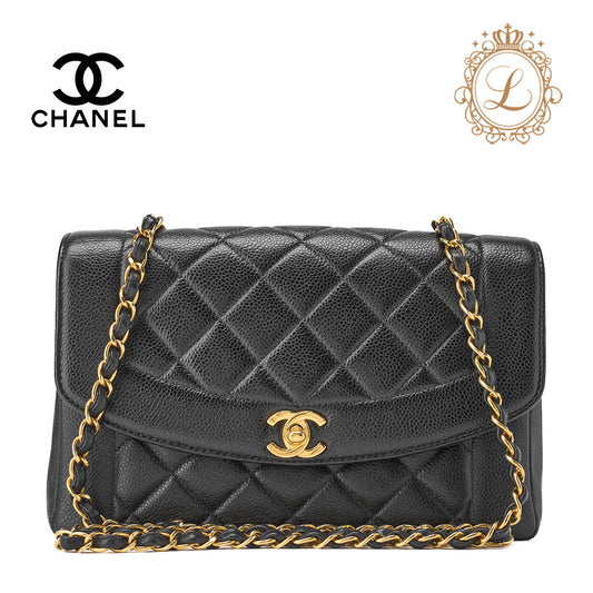 CHANEL Shoulder Bag Tote Bag Matelasse Caviar Skin Black Gold-Tone Hardware Pre-Owned - Vintage La Charme