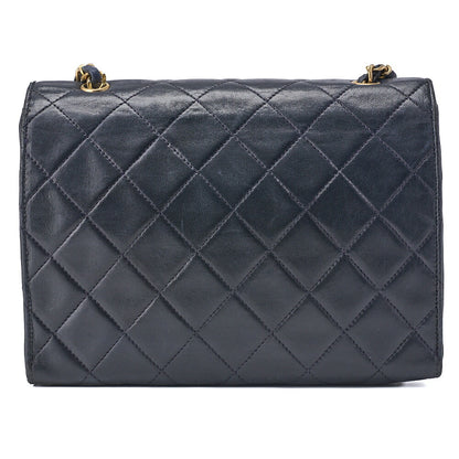 CHANEL Shoulder Bag Matelasse Lambskin Black Gold-Tone Hardware Pre-Owned - Vintage La Charme