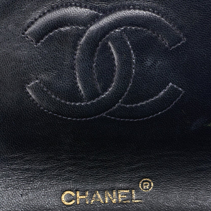 CHANEL Shoulder Bag Matelasse Lambskin Black Gold-Tone Hardware Pre-Owned - Vintage La Charme