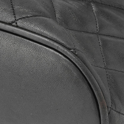 CHANEL Shoulder Backpack Bag Matelasse Lambskin Black Gold-Tone Hardware Pre-Owned - Vintage La Charme