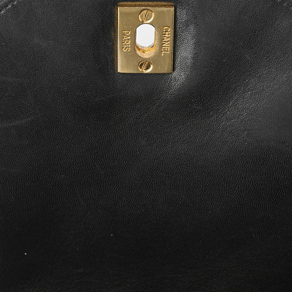 CHANEL Shoulder Backpack Bag Matelasse Lambskin Black Gold-Tone Hardware Pre-Owned - Vintage La Charme