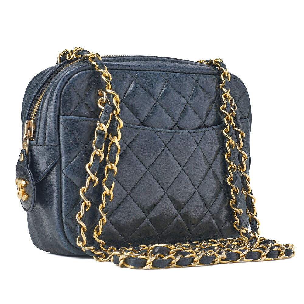 CHANEL Shoulder Tote Bag Matelasse Lambskin Black Gold-Tone Hardware Pre-Owned - Vintage La Charme