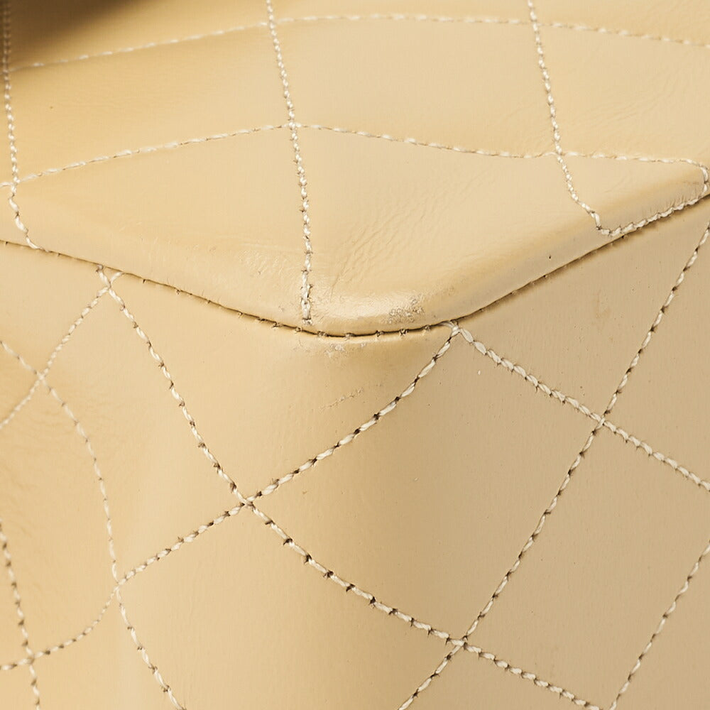 CHANEL Shoulder Bag Tote Bag Matelasse Double Flap Lambskin Beige Gold-Tone Hardware Pre-Owned - Vintage La Charme