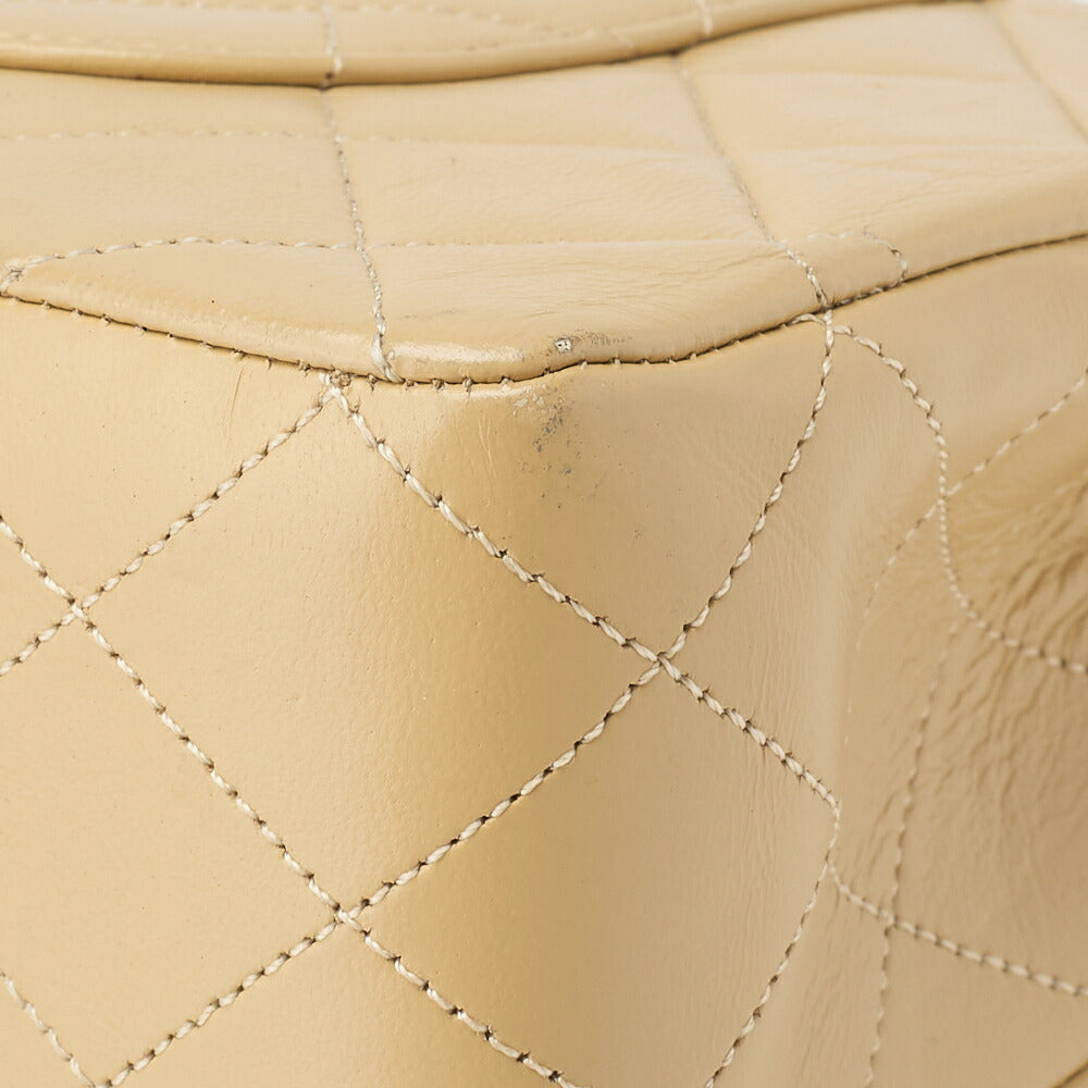 CHANEL Shoulder Bag Tote Bag Matelasse Double Flap Lambskin Beige Gold-Tone Hardware Pre-Owned - Vintage La Charme