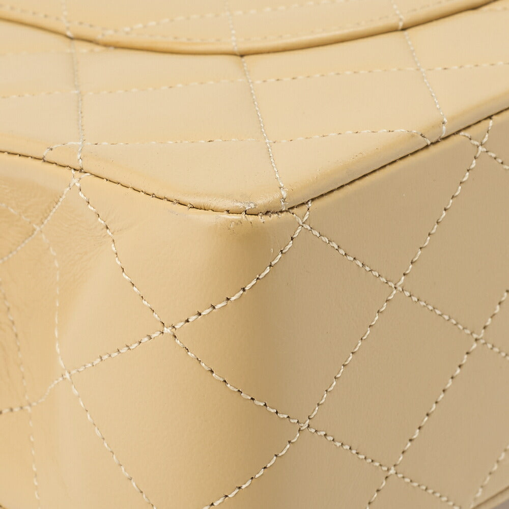 CHANEL Shoulder Bag Tote Bag Matelasse Double Flap Lambskin Beige Gold-Tone Hardware Pre-Owned - Vintage La Charme