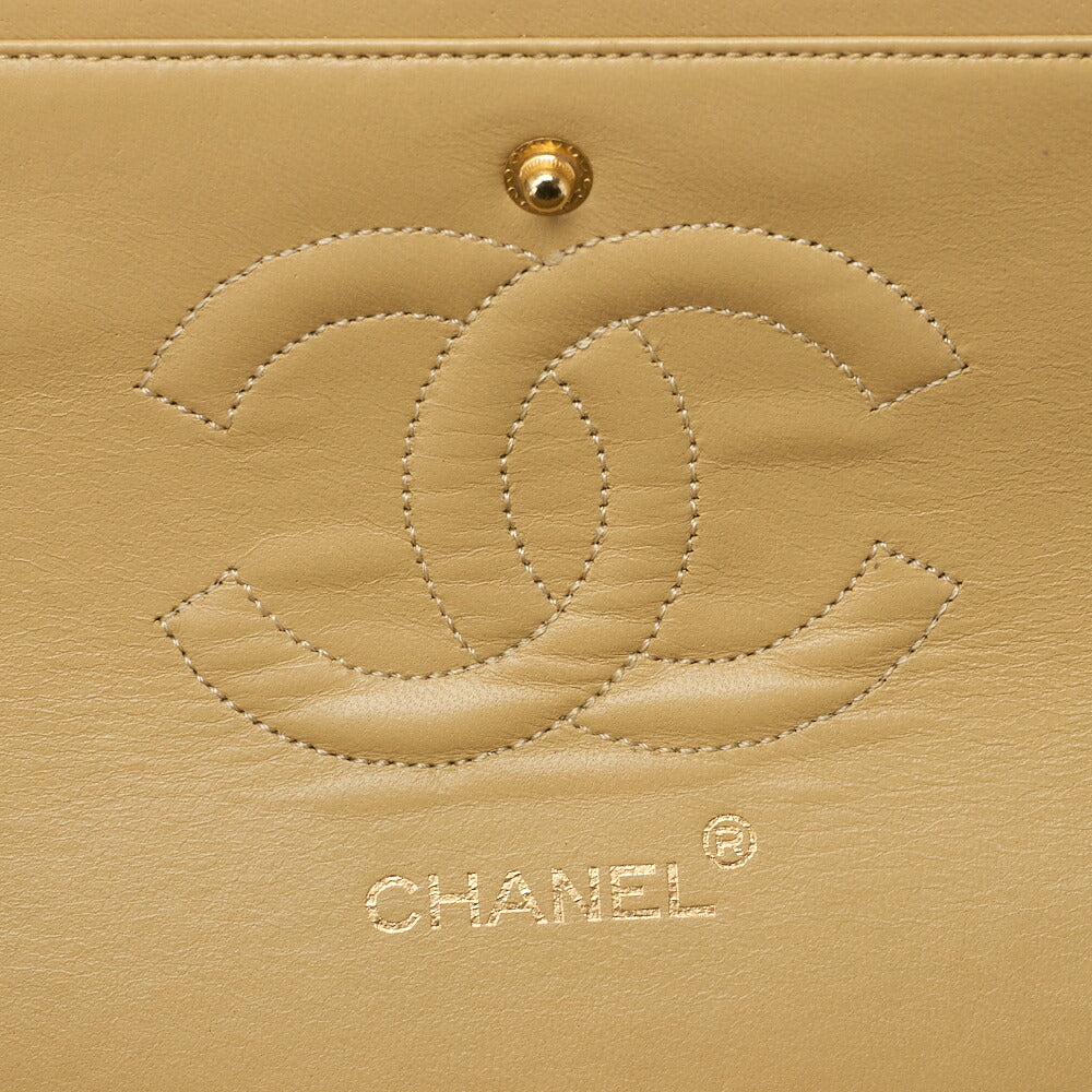 CHANEL Shoulder Bag Tote Bag Matelasse Double Flap Lambskin Beige Gold-Tone Hardware Pre-Owned - Vintage La Charme