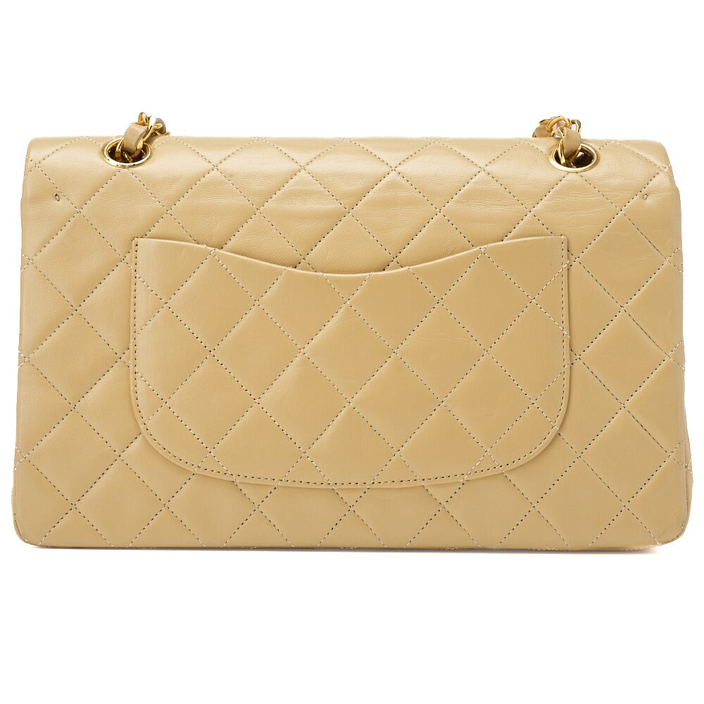 CHANEL Shoulder Bag Tote Bag Matelasse Double Flap Lambskin Beige Gold-Tone Hardware Pre-Owned - Vintage La Charme