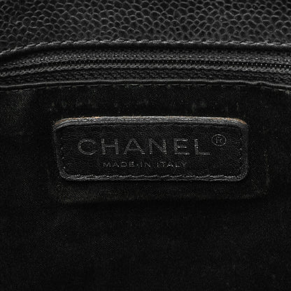 CHANEL Shoulder Tote Bag Matelasse GST Caviskin Black Silver-Tone Hardware Pre-Owned - Vintage La Charme