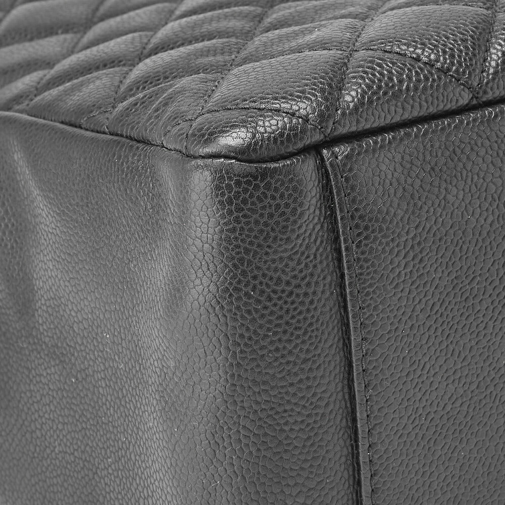 CHANEL Shoulder Tote Bag Matelasse GST Caviskin Black Silver-Tone Hardware Pre-Owned - Vintage La Charme