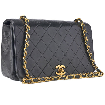 CHANEL Shoulder Bag Matelasse Lambskin Black Gold-Tone Hardware Pre-Owned - Vintage La Charme