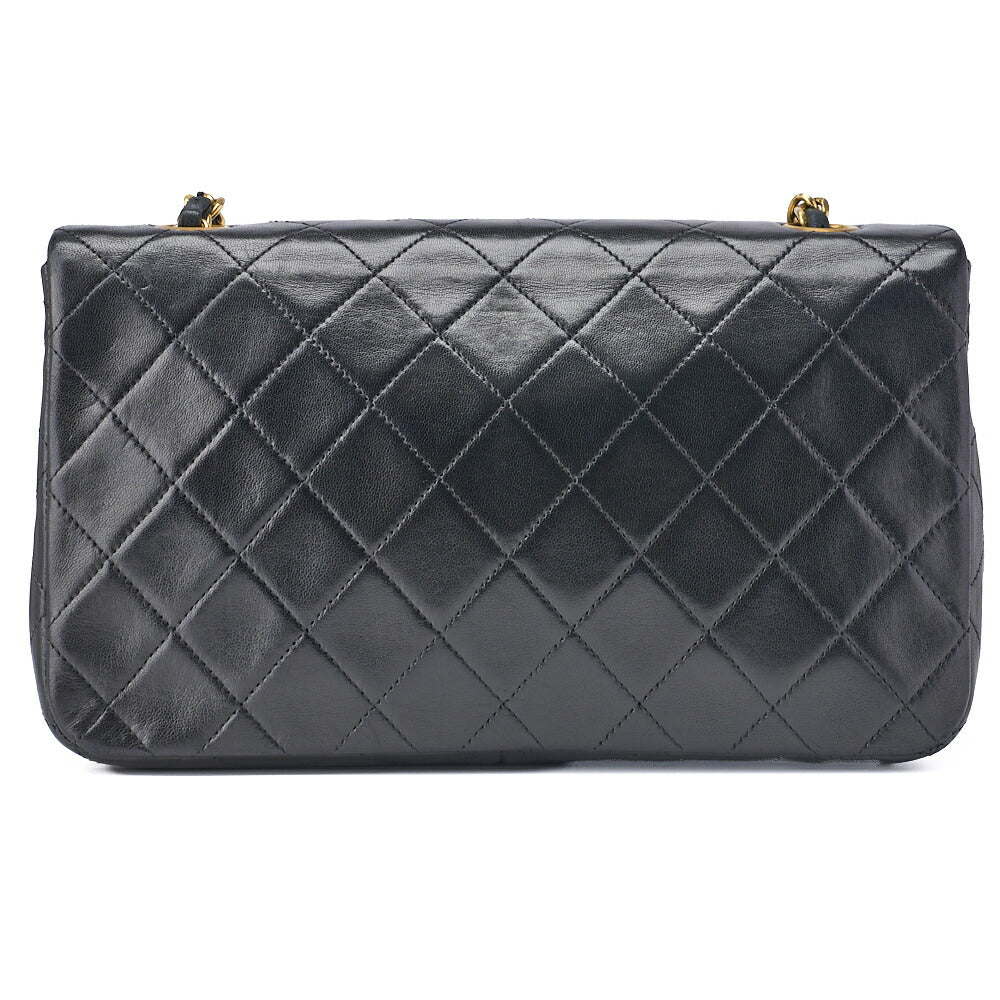 CHANEL Shoulder Bag Matelasse Lambskin Black Gold-Tone Hardware Pre-Owned - Vintage La Charme
