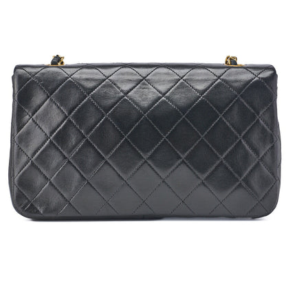 CHANEL Shoulder Bag Matelasse Lambskin Black Gold-Tone Hardware Pre-Owned - Vintage La Charme