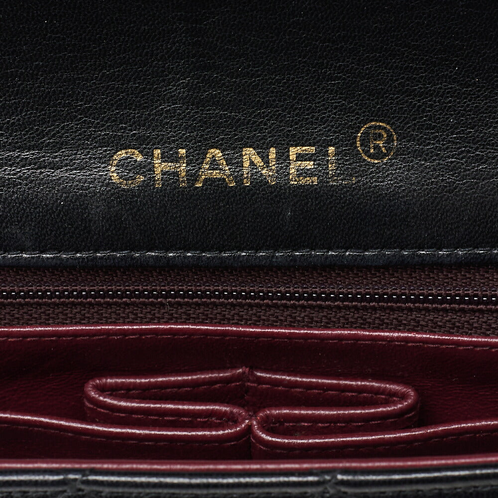 CHANEL Shoulder Bag Matelasse Lambskin Black Gold-Tone Hardware Pre-Owned - Vintage La Charme