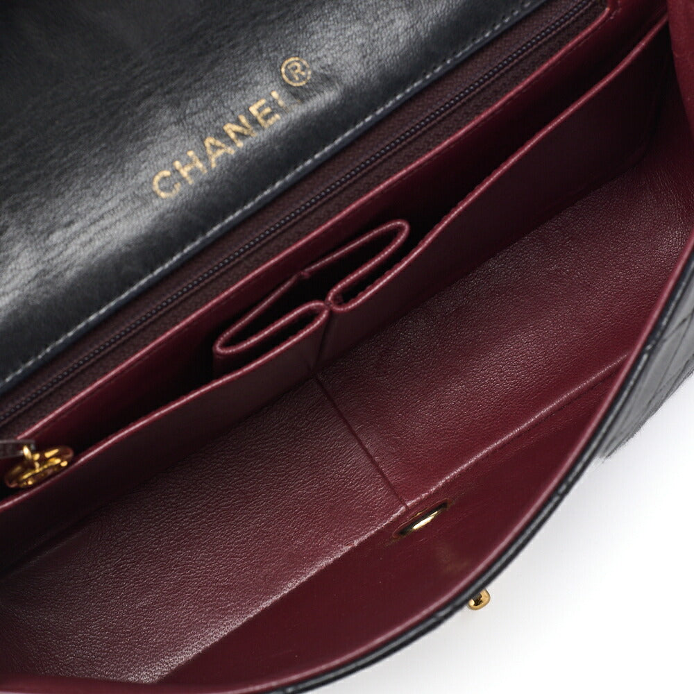 CHANEL Shoulder Bag Matelasse Lambskin Black Gold-Tone Hardware Pre-Owned - Vintage La Charme