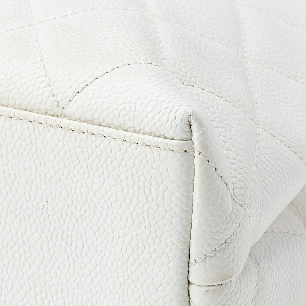 CHANEL Shoulder Tote Bag Matelasse Caviar Skin Silver-Tone Hardware Pre-Owned - Vintage La Charme