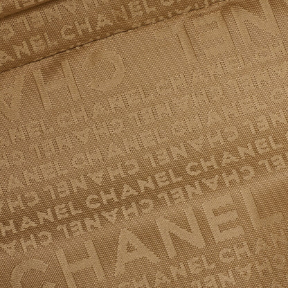 CHANEL Shoulder Tote Bag Choco Bar Logo Mark Caviar Skin Beige Silver-Tone Hardware Pre-Owned - Vintage La Charme