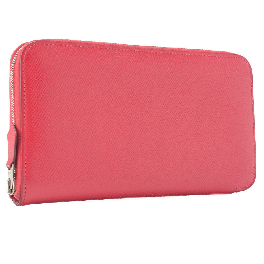 HERMES Azap Long Round Wallet, Epson, Rose Jaipur, Silver-Tone Hardware, Pre-Owned - Vintage La Charme