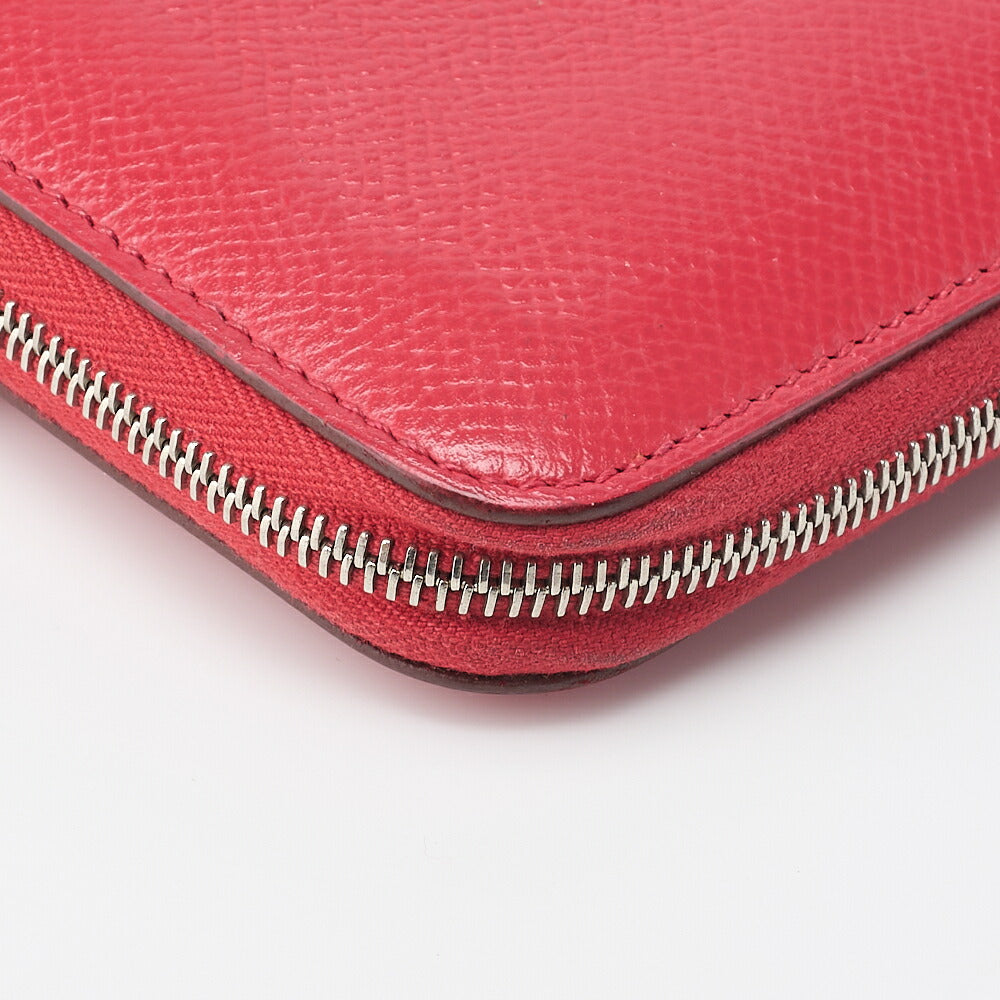 HERMES Azap Long Round Wallet, Epson, Rose Jaipur, Silver-Tone Hardware, Pre-Owned - Vintage La Charme