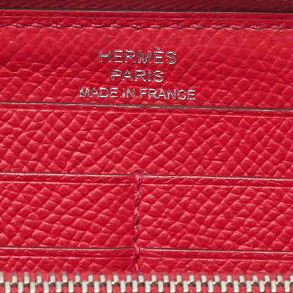 HERMES Azap Long Round Wallet, Epson, Rose Jaipur, Silver-Tone Hardware, Pre-Owned - Vintage La Charme