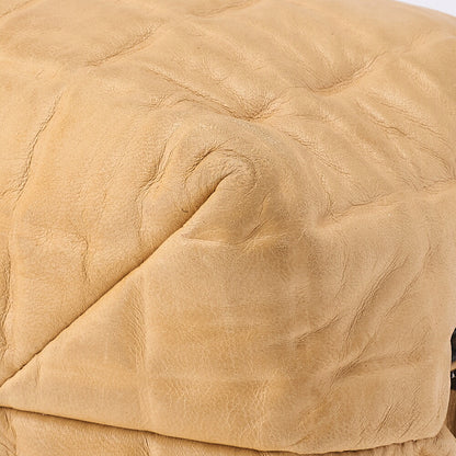 CHANEL Shoulder Bag, Chain Shoulder, Gamaguchi, Canvas, Beige, Silver-Tone Hardware, Pre-Owned - Vintage La Charme
