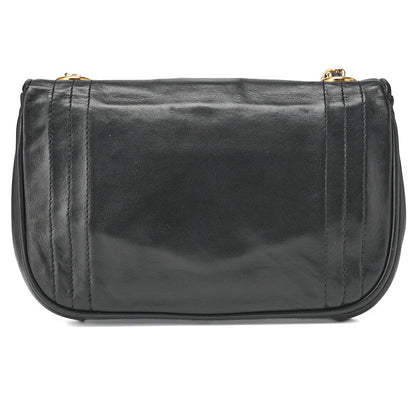 CHANEL Shoulder Bag, Chain Shoulder, Coco Mark, Lambskin, Black, Gold-Tone Hardware, Pre-Owned - Vintage La Charme