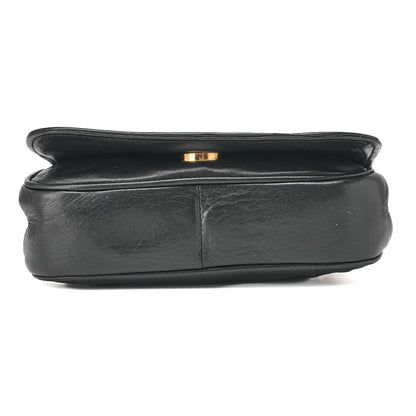 CHANEL Shoulder Bag, Chain Shoulder, Coco Mark, Lambskin, Black, Gold-Tone Hardware, Pre-Owned - Vintage La Charme