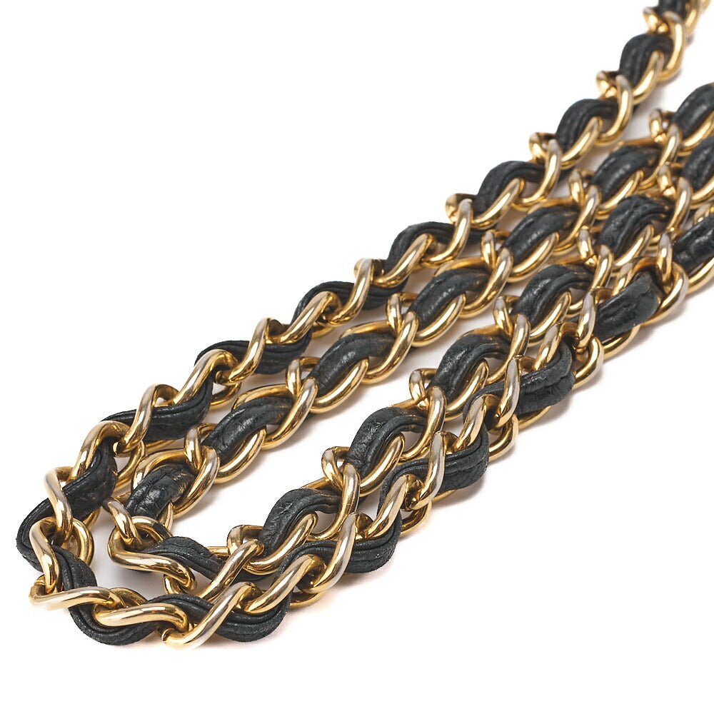 CHANEL Shoulder Bag, Chain Shoulder, Coco Mark, Lambskin, Black, Gold-Tone Hardware, Pre-Owned - Vintage La Charme