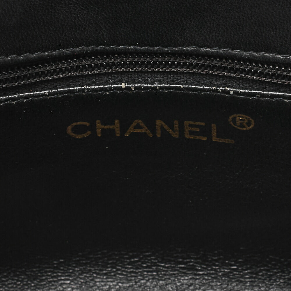 CHANEL Shoulder Bag, Chain Shoulder, Coco Mark, Lambskin, Black, Gold-Tone Hardware, Pre-Owned - Vintage La Charme