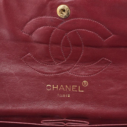 CHANEL Shoulder Bag, Matelasse Double Flap, Lambskin, Black, Gold-Tone Hardware, Pre-Owned - Vintage La Charme