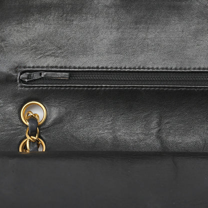 CHANEL Shoulder Bag, Chain Shoulder, Matelasse, Lambskin, Black, Gold-Tone Hardware, Pre-Owned - Vintage La Charme