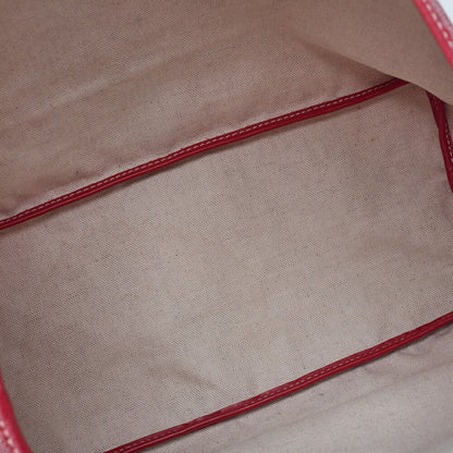GOYARD Saint Louis PM Tote Bag Coated Canvas Red Silver-Tone Hardware Pre-Owned - Vintage La Charme
