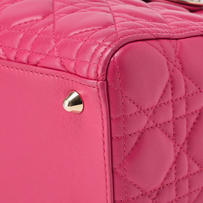 Dior Lady Dior Cannage 2WAY Handbag Lambskin Pink Gold-Tone Hardware Pre-Owned - Vintage La Charme