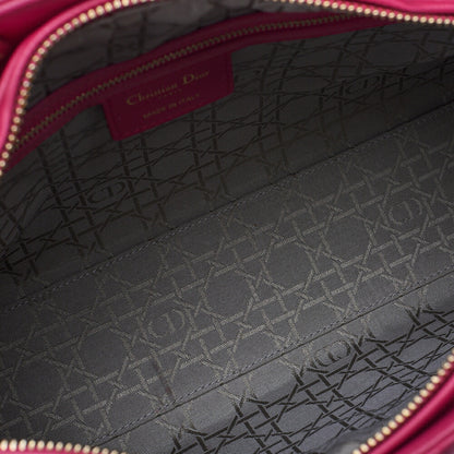 Dior Lady Dior Cannage 2WAY Handbag Lambskin Pink Gold-Tone Hardware Pre-Owned - Vintage La Charme