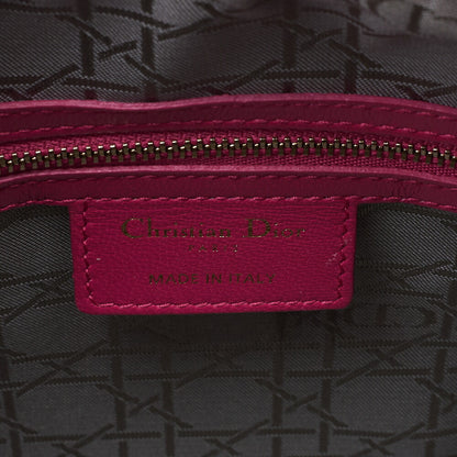 Dior Lady Dior Cannage 2WAY Handbag Lambskin Pink Gold-Tone Hardware Pre-Owned - Vintage La Charme