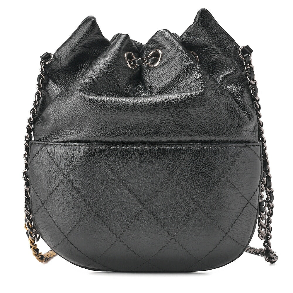 CHANEL Shoulder Bag, Chain Shoulder, Matelasse, Caviar Skin, Black, Gold-Tone Hardware, Pre-Owned - Vintage La Charme