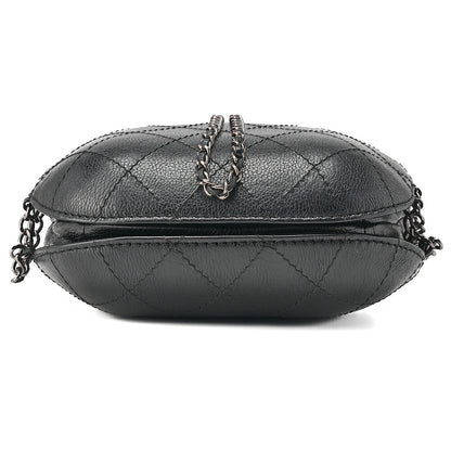 CHANEL Shoulder Bag, Chain Shoulder, Matelasse, Caviar Skin, Black, Gold-Tone Hardware, Pre-Owned - Vintage La Charme