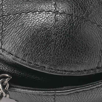 CHANEL Shoulder Bag, Chain Shoulder, Matelasse, Caviar Skin, Black, Gold-Tone Hardware, Pre-Owned - Vintage La Charme