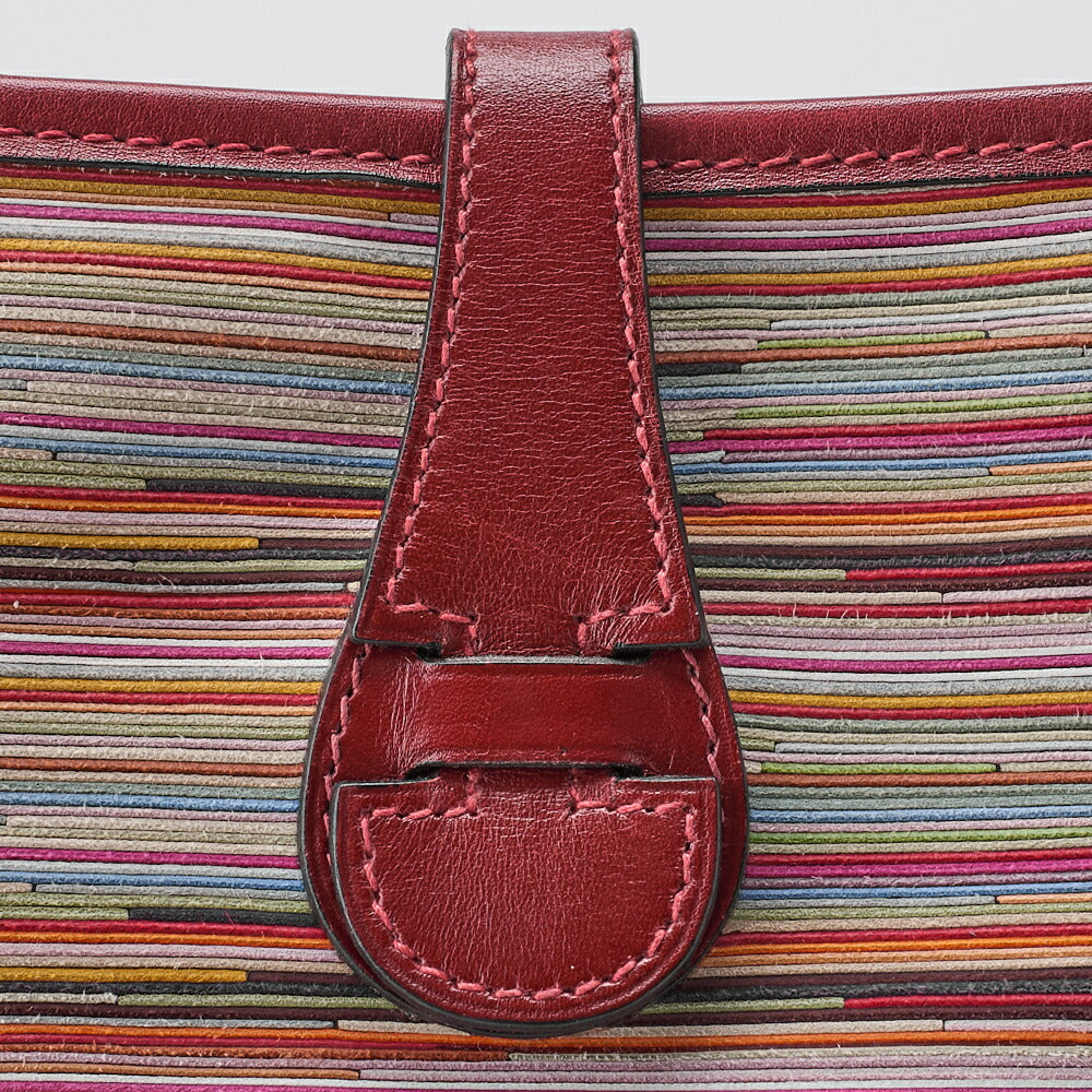 HERMES Evelyn PM Shoulder Bag Vibrato Multicolor, Canvas, Multicolor, Silver-Tone Hardware, Pre-Owned - Vintage La Charme