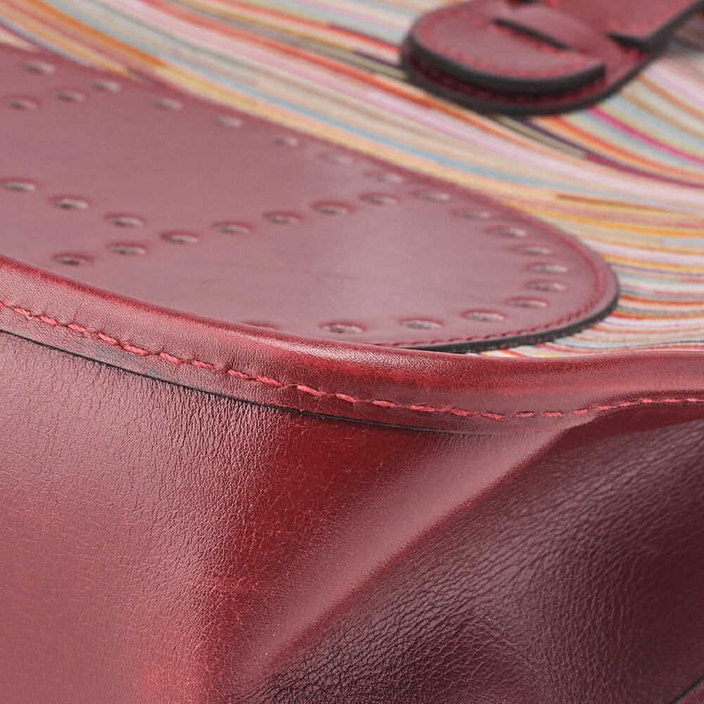 HERMES Evelyn PM Shoulder Bag Vibrato Multicolor, Canvas, Multicolor, Silver-Tone Hardware, Pre-Owned - Vintage La Charme