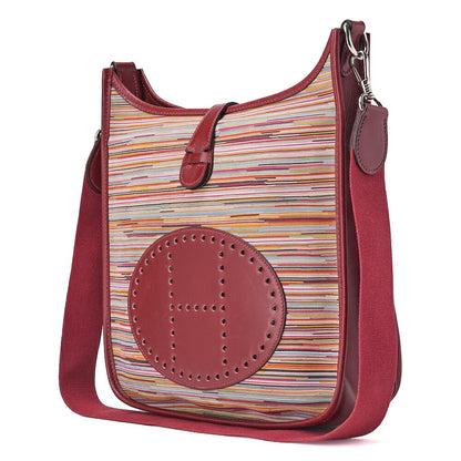 HERMES Evelyn PM Shoulder Bag Vibrato Multicolor, Canvas, Multicolor, Silver-Tone Hardware, Pre-Owned - Vintage La Charme